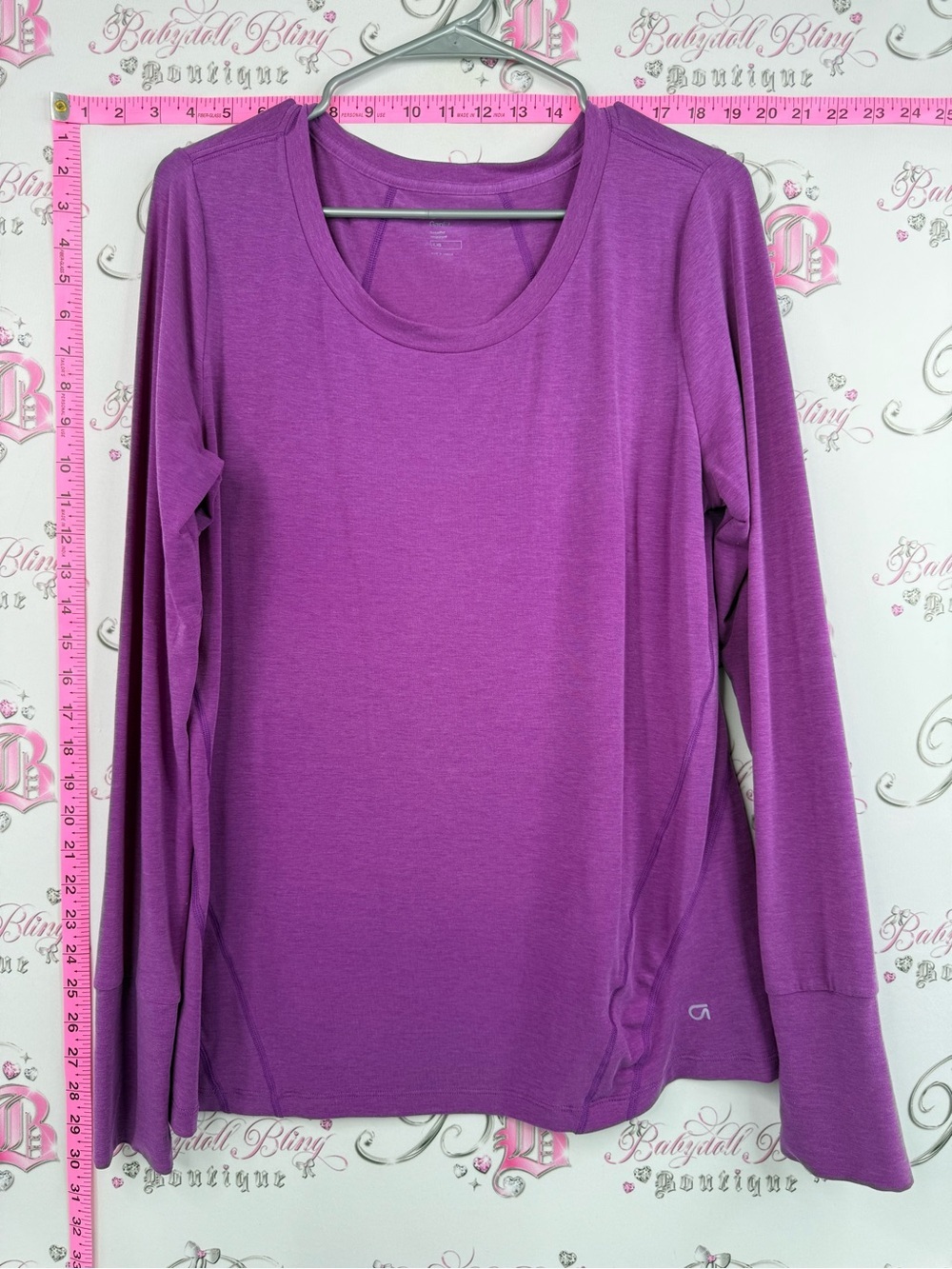 GAP Long Sleeve shirt bright royal purple Crewneck Top - Purple